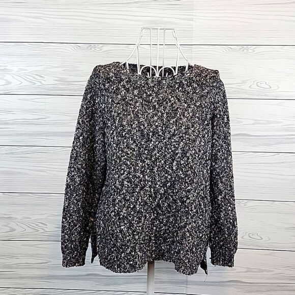 Buffalo David Bitton pullover marled black and white sweater Size M - Picture 1 of 11
